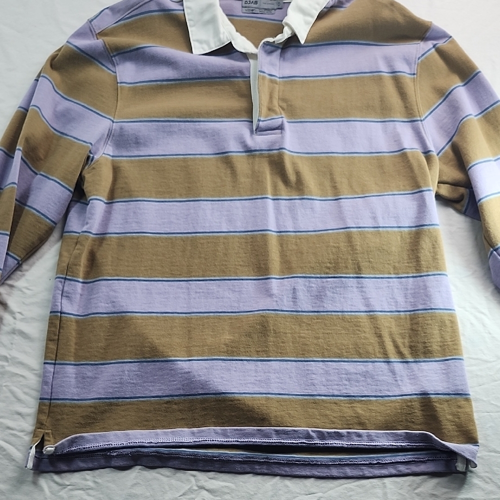 Striped Polo Shirt - Purple and Brown - Picture 5 of 9